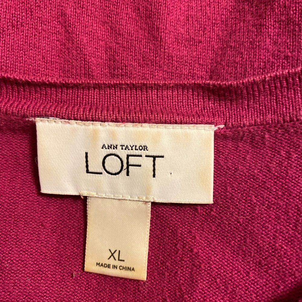 LOFT - Woman’s violet cardigan sweater, Size: XL - Picture 5 of 7
